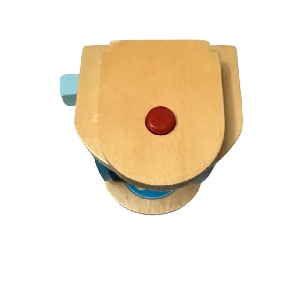 Melissa & Doug Wooden Toy Coffee Set with Blue and White Accessories